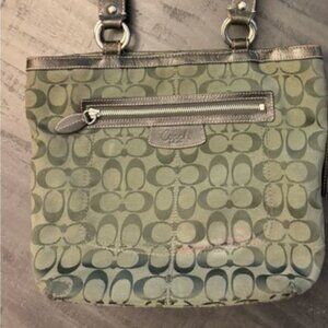 Coach F14693 Green Penelope Signature Tote